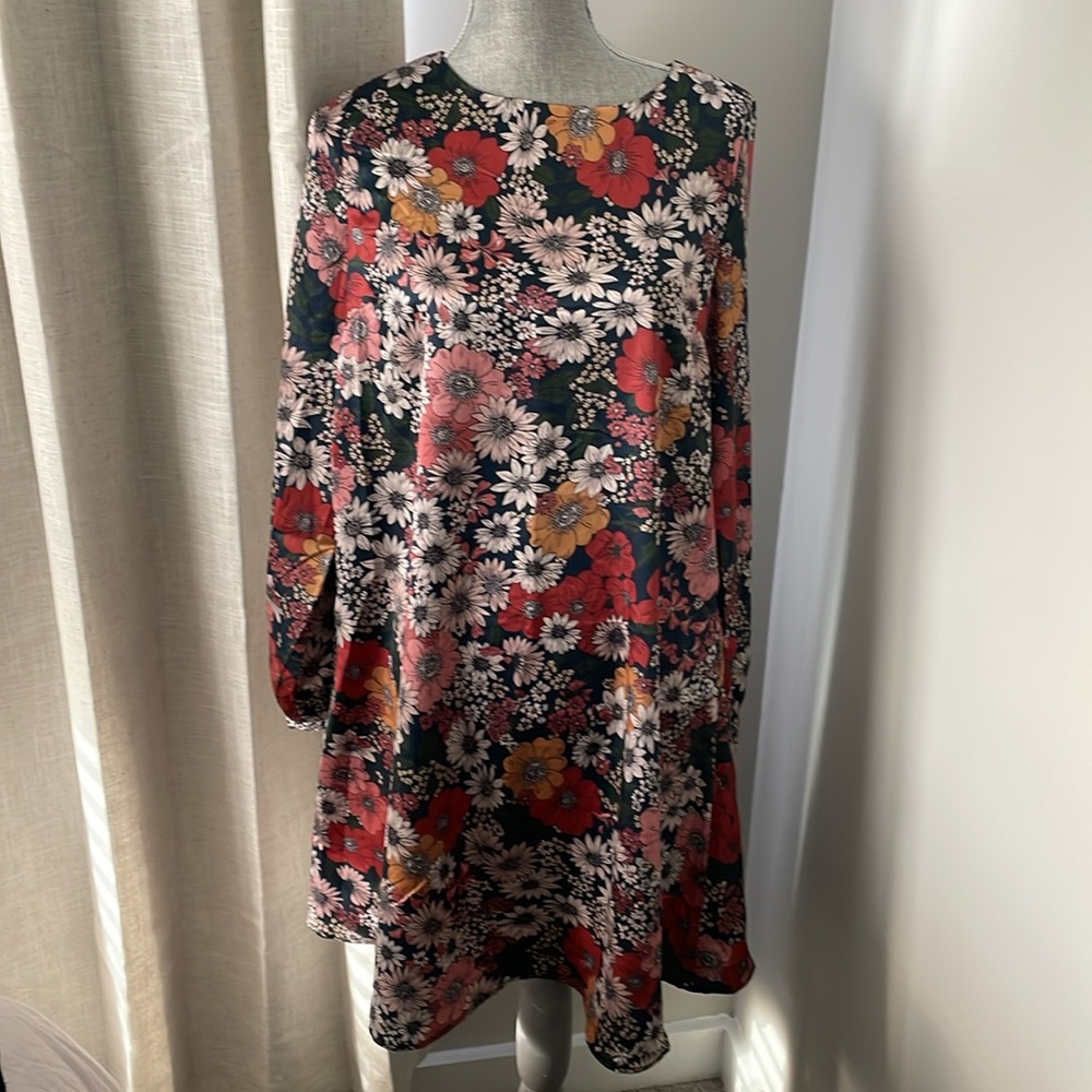 NWT Aakaa Floral Long Sleeve Dress